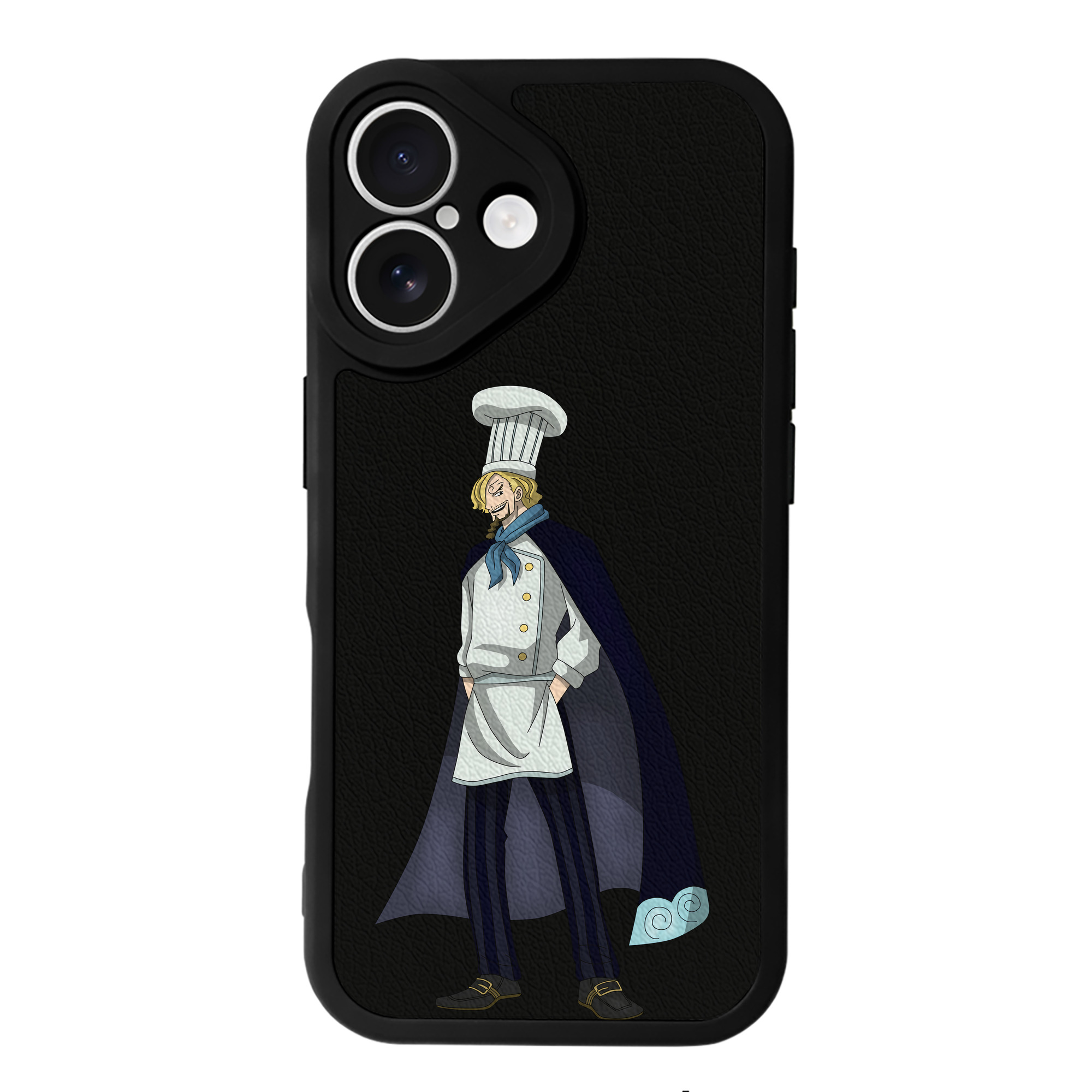（画像用） ワンピース サンジ ONE PIECE Sanji 【iPhone 16シリーズ対応】シリコンスマホケース（レザー調） 材質：シリコン